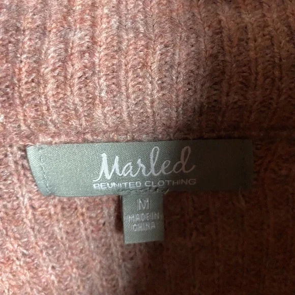 Marled Sweater Women's Medium Knit Henley Acrylic Blend‎ Adults M - Picture 3 of 8